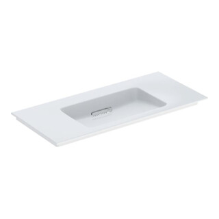 Geberit Meuble lavabo One 105 cm, sans robinet + trop-plein, blanc K-Tect/blanc
