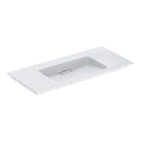 Geberit Meuble lavabo One 105 cm, sans robinet + trop-plein, blanc K-Tect/blanc