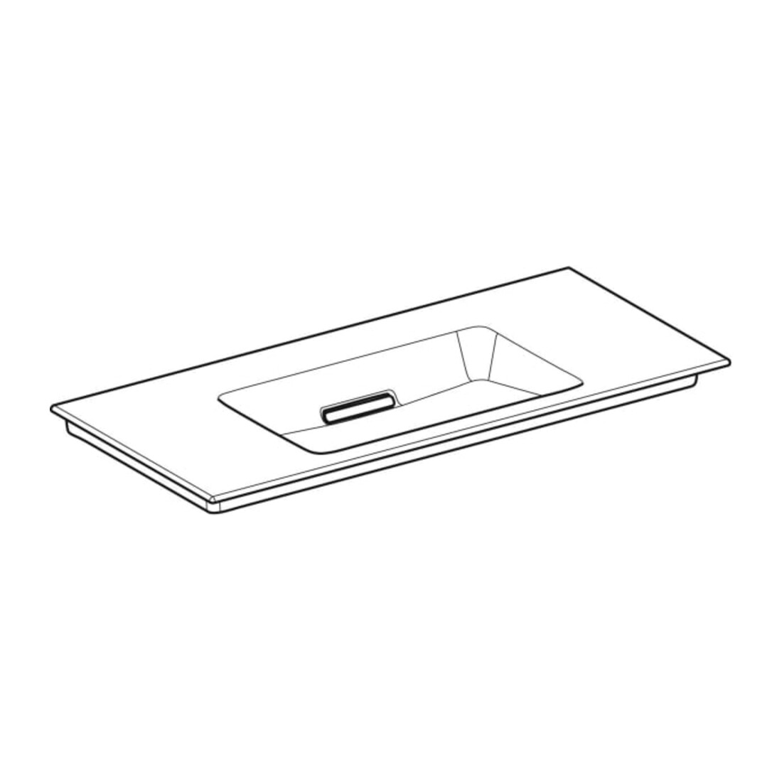 Geberit Meuble lavabo One 105 cm, sans robinet + trop-plein, blanc K-Tect/blanc