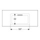 Geberit Meuble lavabo One 105 cm, sans robinet + trop-plein, blanc K-Tect/blanc