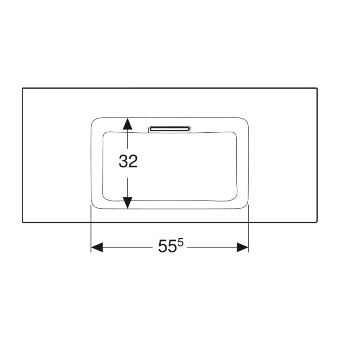 Geberit Meuble lavabo One 105 cm, sans robinet + trop-plein, blanc K-Tect/blanc