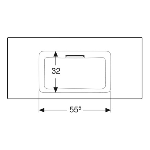 Geberit Meuble lavabo One 105 cm, sans robinet + trop-plein, blanc K-Tect/blanc