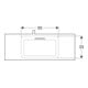 Geberit Meuble lavabo One 105x40 cm, sans trop-plein, suspendu, blanc K-Tect/Bl vc-4