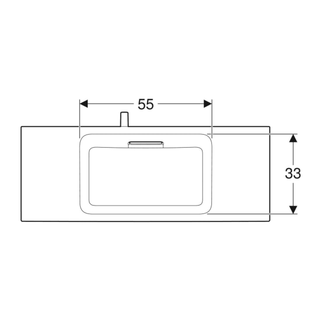Geberit Meuble lavabo One 105x40 cm, sans trop-plein, suspendu, blanc K-Tect/Bl vc