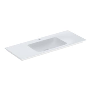 Geberit Meuble lavabo One 120x48 cm, mitigeur encastré, sans trop-plein, blanc K-Tect