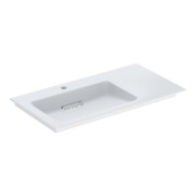 Geberit Meuble lavabo One 90x47,5 cm, sans trop-plein, blanc K-Tec/Bl, robinet gauche