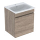 Geberit Meuble lavabo Renova Plan 60x62,2x48 cm, corps noyer, lavabo blanc