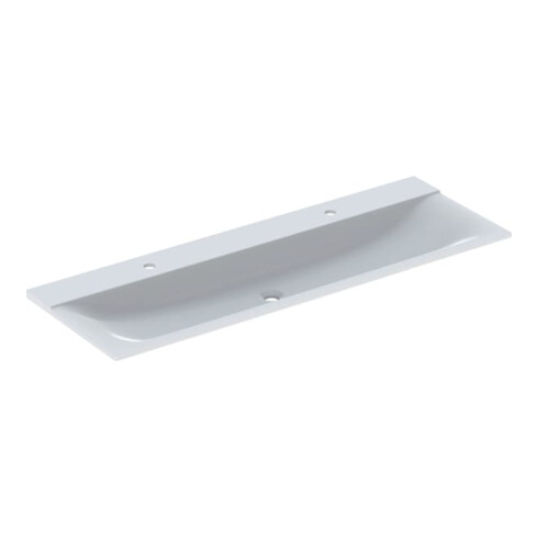 Geberit Meuble-lavabo Xeno2 140x48 cm, 2 robinets, sans trop-plein, blanc alpin