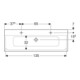 Geberit Meuble-lavabo Xeno2 140x48 cm, 2 robinets, sans trop-plein, blanc alpin