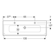 Geberit Meuble-lavabo Xeno2 140x48 cm, 2 robinets, sans trop-plein, blanc alpin-4