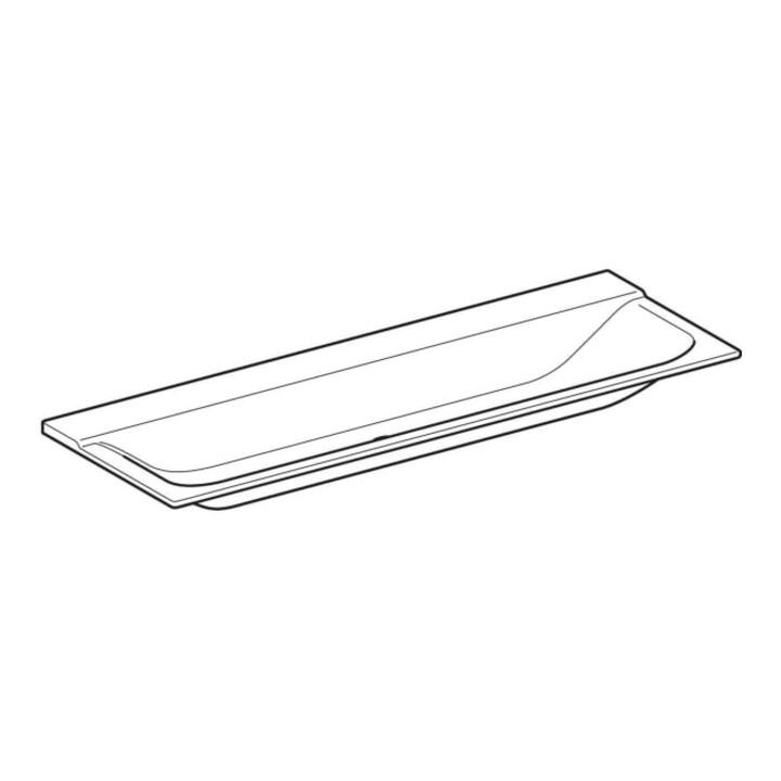 Geberit Meuble lavabo Xeno2 140x48 cm, sans robinet, sans trop-plein, blanc alpin