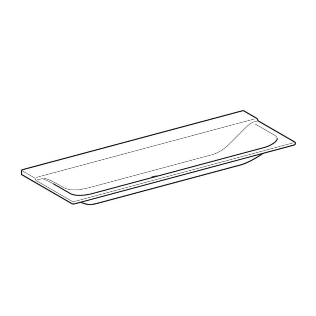 Geberit Meuble lavabo Xeno2 140x48 cm, sans robinet, sans trop-plein, blanc alpin
