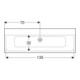 Geberit Meuble lavabo Xeno2 140x48 cm, sans robinet, sans trop-plein, blanc alpin