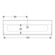 Geberit Meuble lavabo Xeno2 160x48cm, sans robinet, sans trop-plein, blanc alpin-5