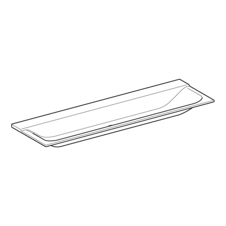 Geberit Meuble lavabo Xeno2 160x48cm, sans robinet, sans trop-plein, blanc alpin