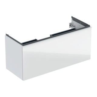 Geberit Meuble sous-lavabo Acanto 1 porte, 1 tiroir en I, L 119 cm, blanc brillant