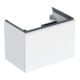 Geberit Meuble sous lavabo Acanto 1 porte, 1 tiroir en I, L 74 cm, blanc brillant / blanc mat-1