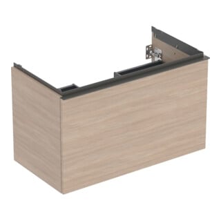Geberit Meuble sous-lavabo Acanto 1 porte, 1 tiroir en I, Larg. 90 cm, blanc / laqué