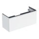 Geberit Meuble sous lavabo Acanto 1 porte, 1 tiroir I, L 119 cm, blanc brillant / blanc mat-1