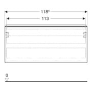 Geberit Meuble sous lavabo Acanto 1 porte, 1 tiroir I, L 119 cm, blanc brillant / blanc mat-5