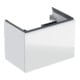 Geberit Meuble sous lavabo Acanto 1 porte, 1 tiroir I, L 74 cm, blanc brillant / blanc brillant / blanc mat-1