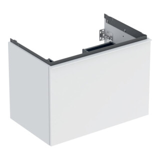 Geberit Meuble sous lavabo Acanto 1 porte, 1 tiroir I, L 74 cm, blanc mat