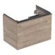 Geberit Meuble sous lavabo Acanto 1 porte, 1 tiroir I, L 74 cm, noyer / laqué mat-1