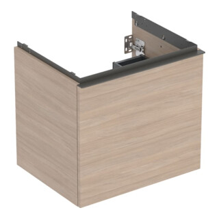 Geberit Meuble sous lavabo Acanto 1 porte, 1 tiroir I, Larg. 60 cm, blanc/laqué