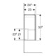 Geberit Meuble sous lavabo Acanto 1 porte, L 40 cm, blanc brillant / blanc mat