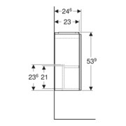 Geberit Meuble sous lavabo Acanto 1 porte, L 40 cm, blanc brillant / blanc mat-2