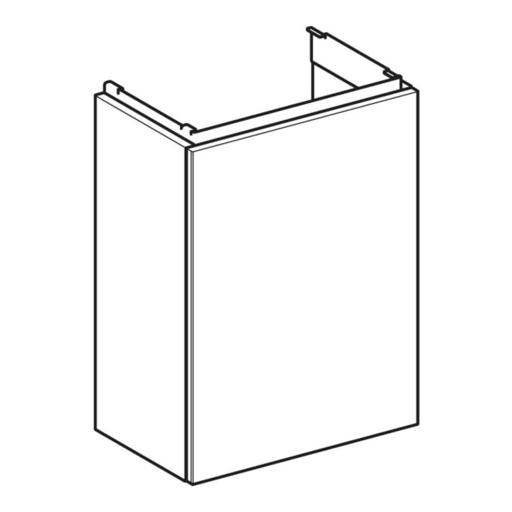 Geberit Meuble sous lavabo Acanto 1 porte, L 40 cm, blanc mat / blanc mat