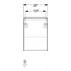Geberit Meuble sous lavabo Acanto 1 porte, L 40 cm, blanc mat / blanc mat-5