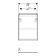 Geberit Meuble sous lavabo Acanto 1 porte, L 40 cm, noyer / lave mat-5