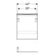 Geberit Meuble sous lavabo Acanto 1 tiroir, L. 45 cm, blanc brillant / blanc mat