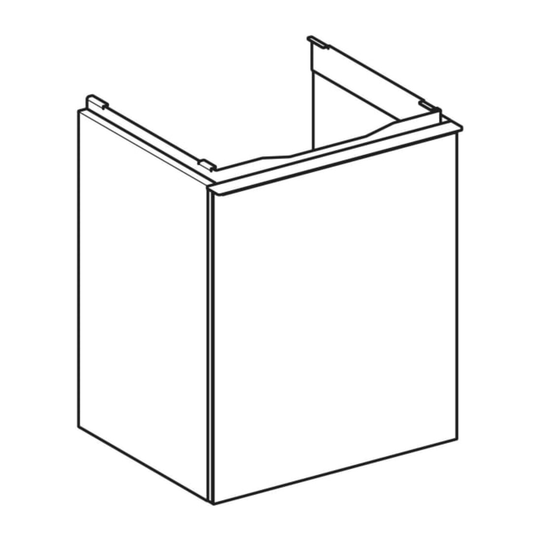 Geberit Meuble sous lavabo Acanto 1 tiroir, L 45 cm, blanc mat / blanc mat