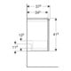 Geberit Meuble sous lavabo Acanto 1 tiroir, L 45 cm, blanc mat / blanc mat-5