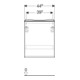 Geberit Meuble sous lavabo Acanto 1 tiroir, L 45 cm, blanc mat / blanc mat