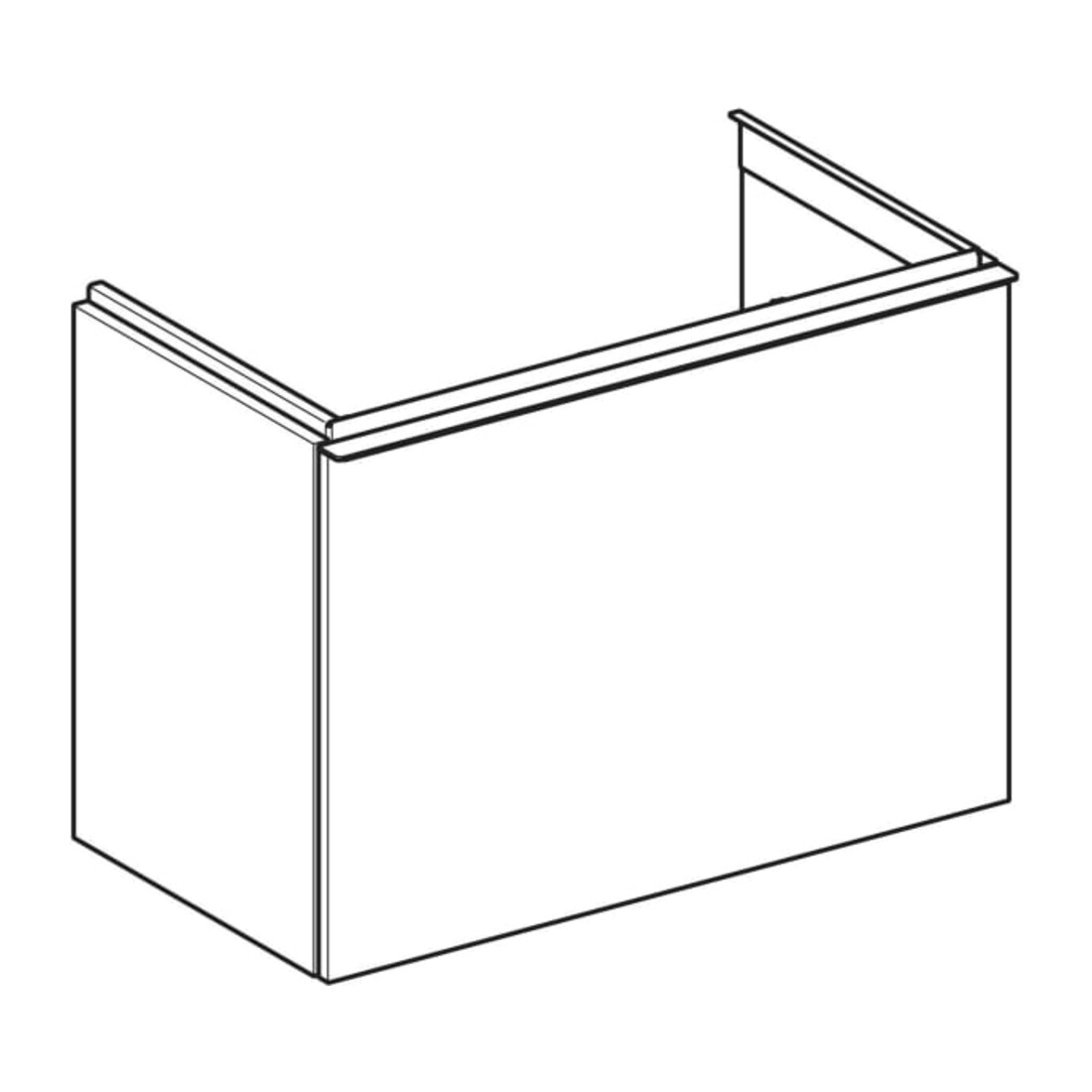 Geberit Meuble sous lavabo Acanto, 74 cm, laqué mat / laqué mat