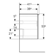 Geberit Meuble sous-lavabo Acanto, sortie cachée, L. 60 cm, blanc mat / blanc mat-2