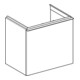 Geberit Meuble sous-lavabo Acanto, sortie cachée, L. 60 cm, blanc mat / blanc mat