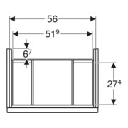 Geberit Meuble sous-lavabo Acanto, sortie cachée, L. 60 cm, blanc mat / blanc mat-4