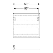 Geberit Meuble sous-lavabo Acanto, sortie cachée, L. 60 cm, blanc mat / blanc mat-5