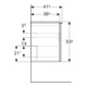 Geberit Meuble sous-lavabo Acanto, sortie cachée, L. 60 cm, blanc mat / blanc mat