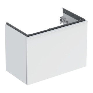 Geberit Meuble sous-lavabo Acanto sortie cachée, L. 74 cm, blanc mat / blanc mat