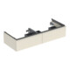 Geberit Meuble sous lavabo double iCon 118,4x24,7x47,6 cm, 2 tiroirs, blanc brillant/gris mat-1