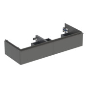 Geberit Meuble sous lavabo double iCon 118,4x24,7x47,6 cm, 2 tiroirs, la. m/la. ma-1