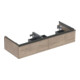 Geberit Meuble sous lavabo double iCon 118,4x24,7x47,6 cm, 2 tiroirs, noyer/gr. la. ma-1