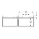 Geberit Meuble sous lavabo double Renova Plan 122,6x60,6x44,6 cm, 2 tiroirs, blanc, laqué brillant