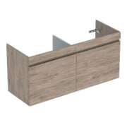 Geberit Meuble sous lavabo double Renova Plan 122,6x60,6x44,6 cm, 2 tiroirs, N, F structuré