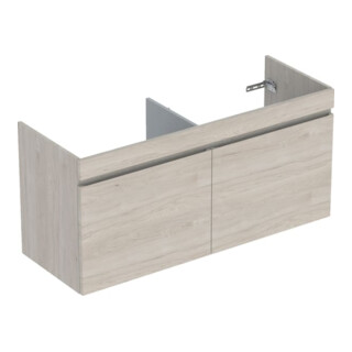 Geberit Meuble sous lavabo double Renova Plan 122,6x60,6x44,6 cm, 2 tiroirs, N h, F. struct.